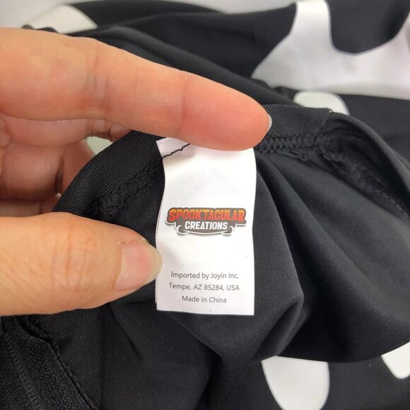 Spooktacular Creations Halloween Costume L Skeleton Jumpsuit Gloves Glow In Dark - Picture 7 of 11